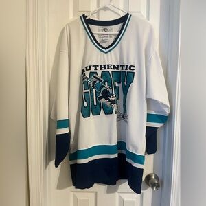 STARTER White Jersey with Teal and Navy Accents